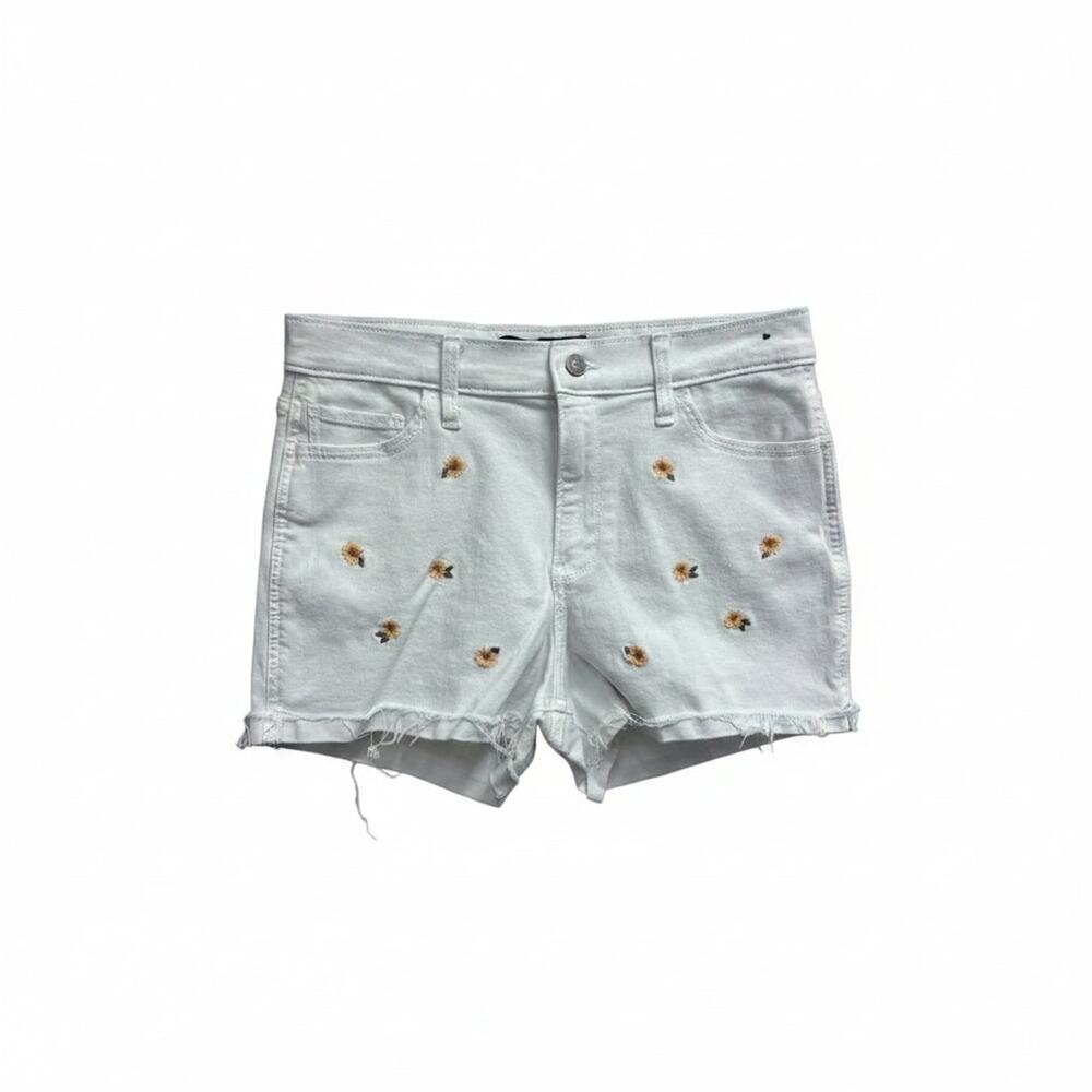 Hollister White Floral Shorts